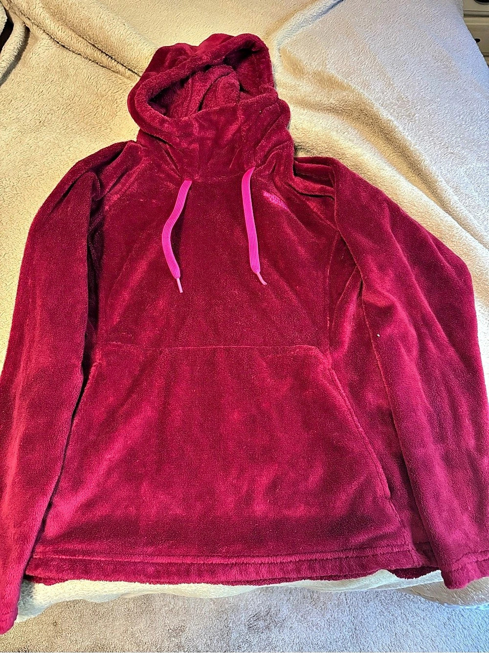 The North Face Pink Hooded Fleece Jacket